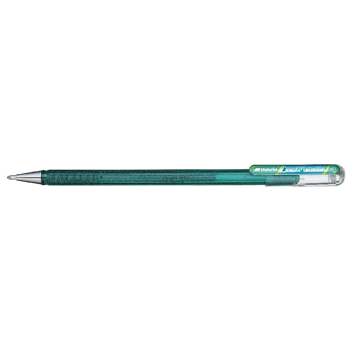PENTEL - Lápiz gel Hybrid Duo Metal Verde / Azul Metálico