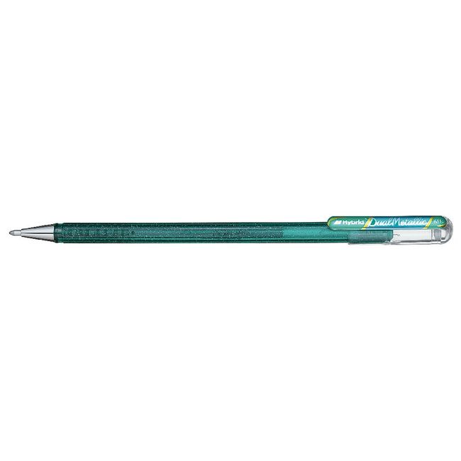 PENTEL - Lápiz gel Hybrid Duo Metal Verde / Azul Metálico