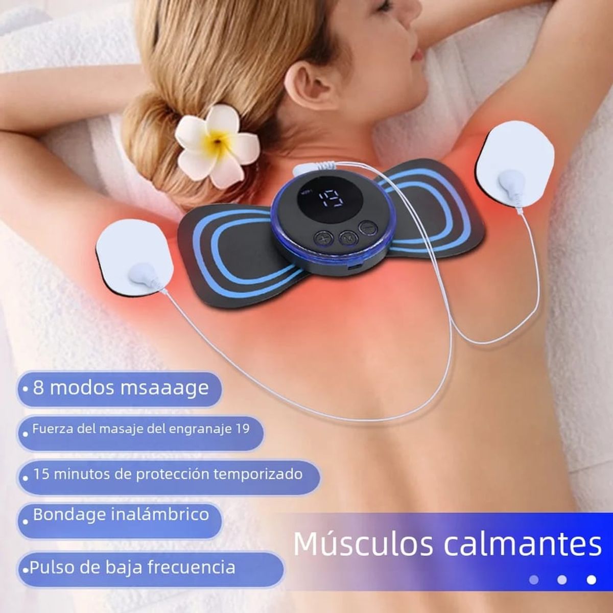 GENERICO - Mini Masajeador Electrico Portatil Estimulador Muscular USB