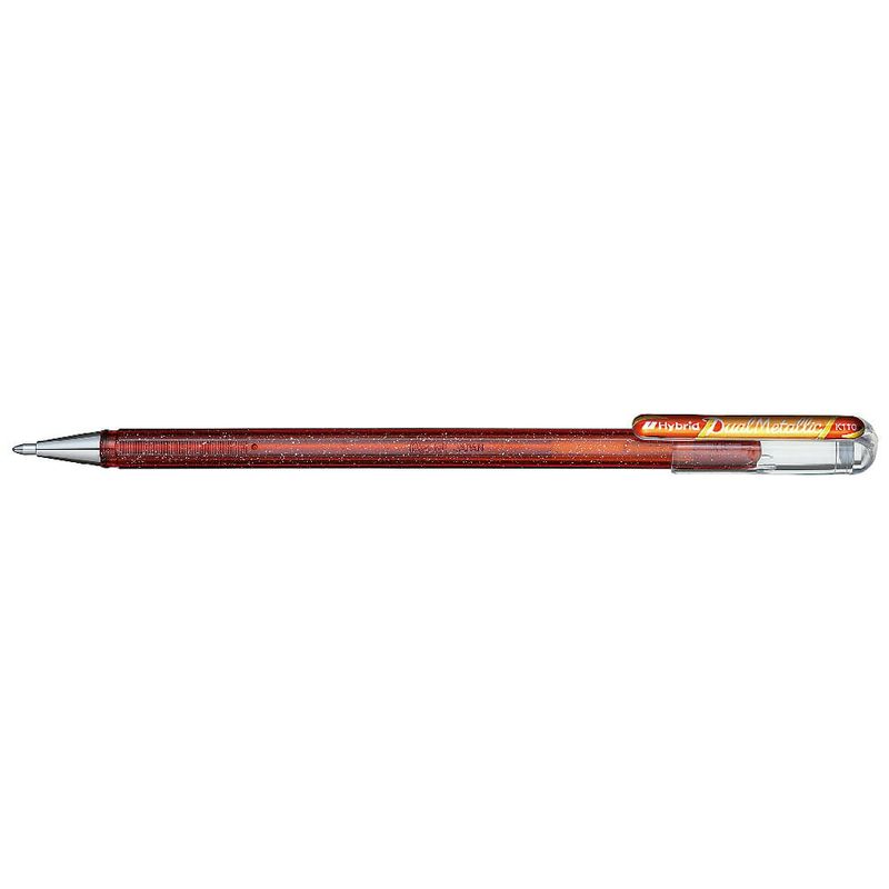 PENTEL - Lápiz gel Hybrid Duo Metal Naranjo / Amarillo Metálico