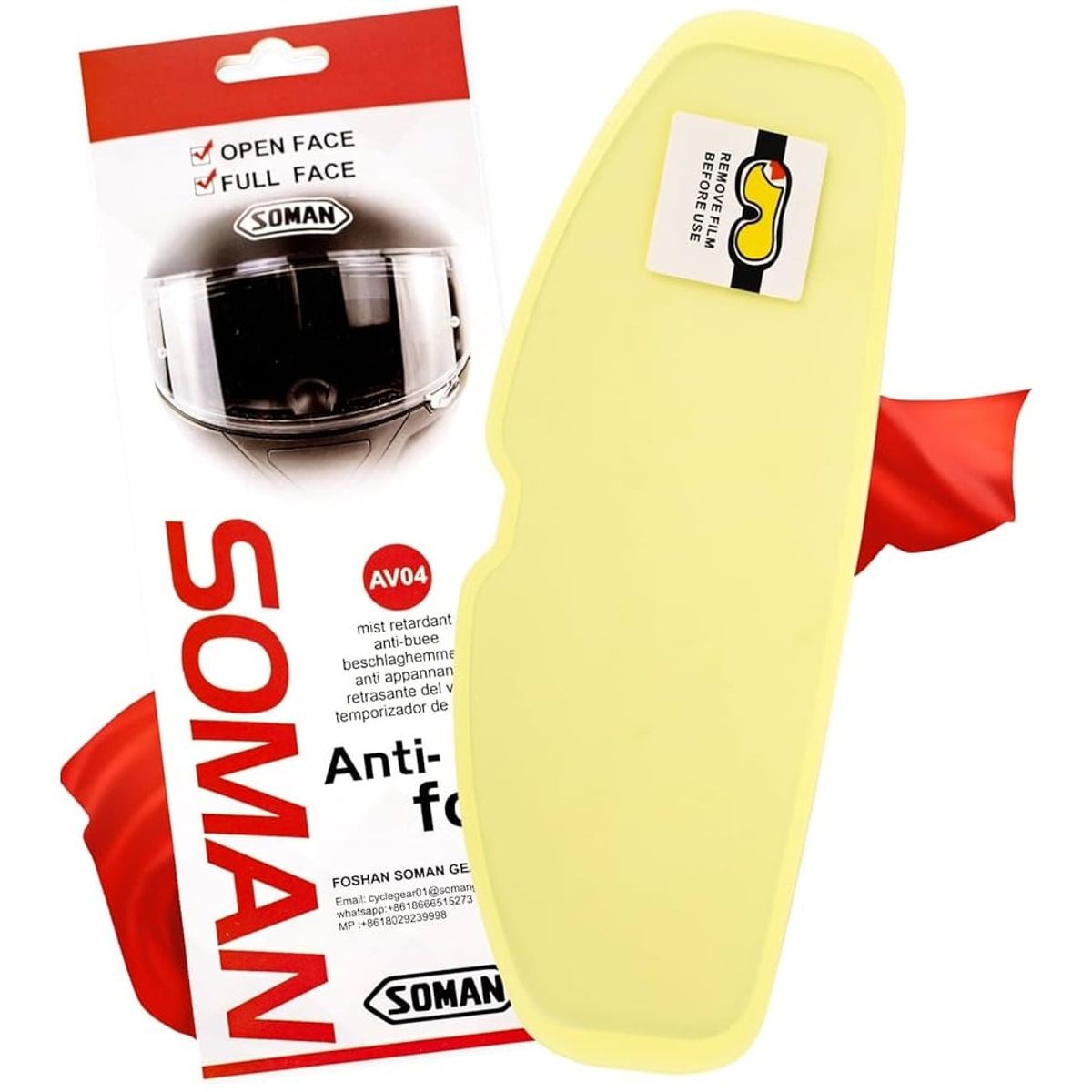 GENERICO - Lámina Antiempañante Pinlock para Casco Moto Universal