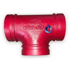 GENERICO - Tee Ranurada 4 Pulgadas Ul/fm Red Contra Incendios