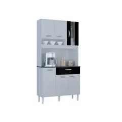 TAHUARI - Mueble de cocina Coral 6 puertas blanco/negro