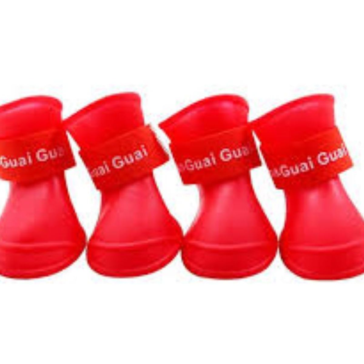 METALFER - Botas Antideslizante Impermeable para Perro Talla L Rojo