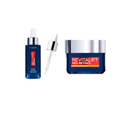 LOREAL PARIS - Pack Serum Revitalif Retinol Rostro Noche + Crema de Dia