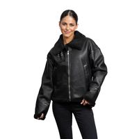 Chaqueta de Ecocuero Mujer Negro