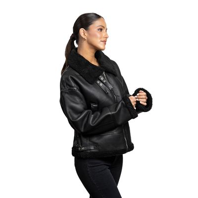 Imagen 2 del producto Chaqueta de Ecocuero Mujer Negro