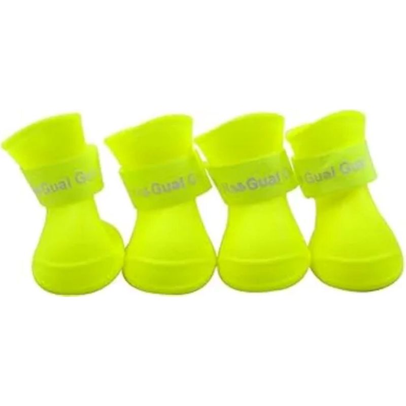 METALFER - Botas Antideslizante Impermeable Mascota Perro XXL Amarillo