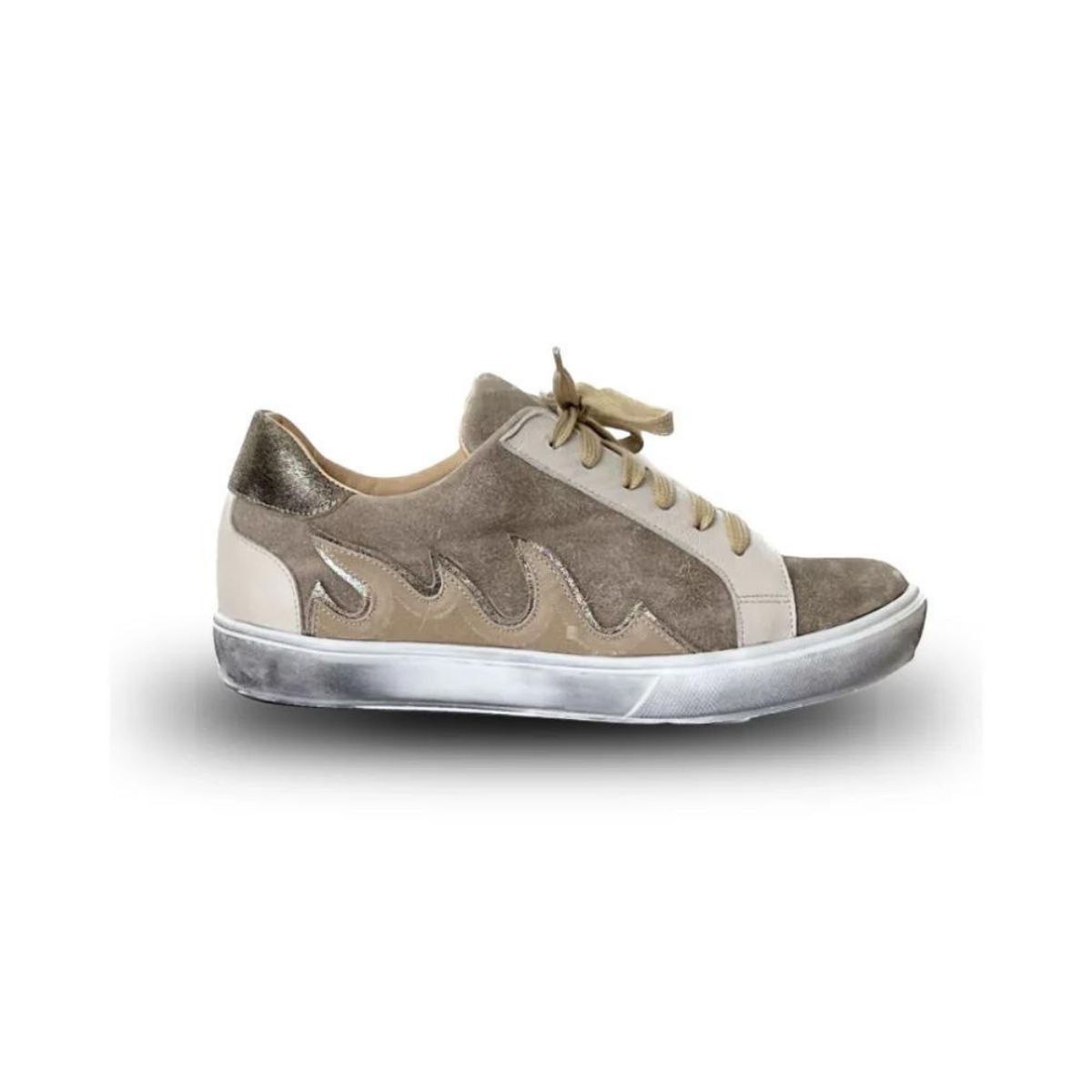 VANESSA GIL - ZAPATILLA DE CUERO LAURA BEIGE