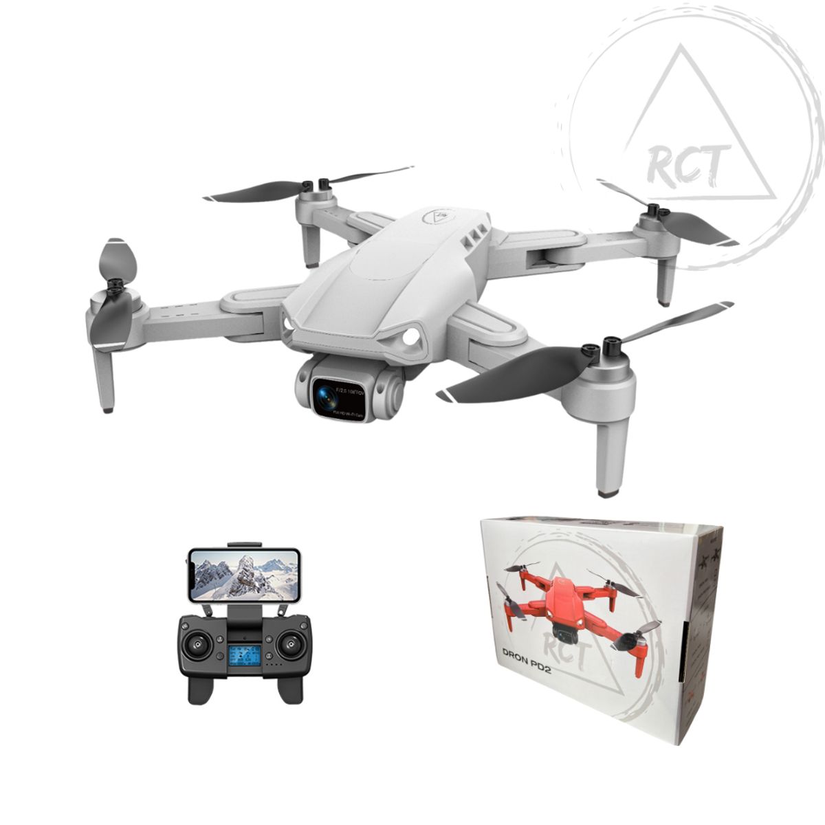 GENERICO - Dron PD2 RCT - Alcance de 1 KM - Cámara 4K - GPS