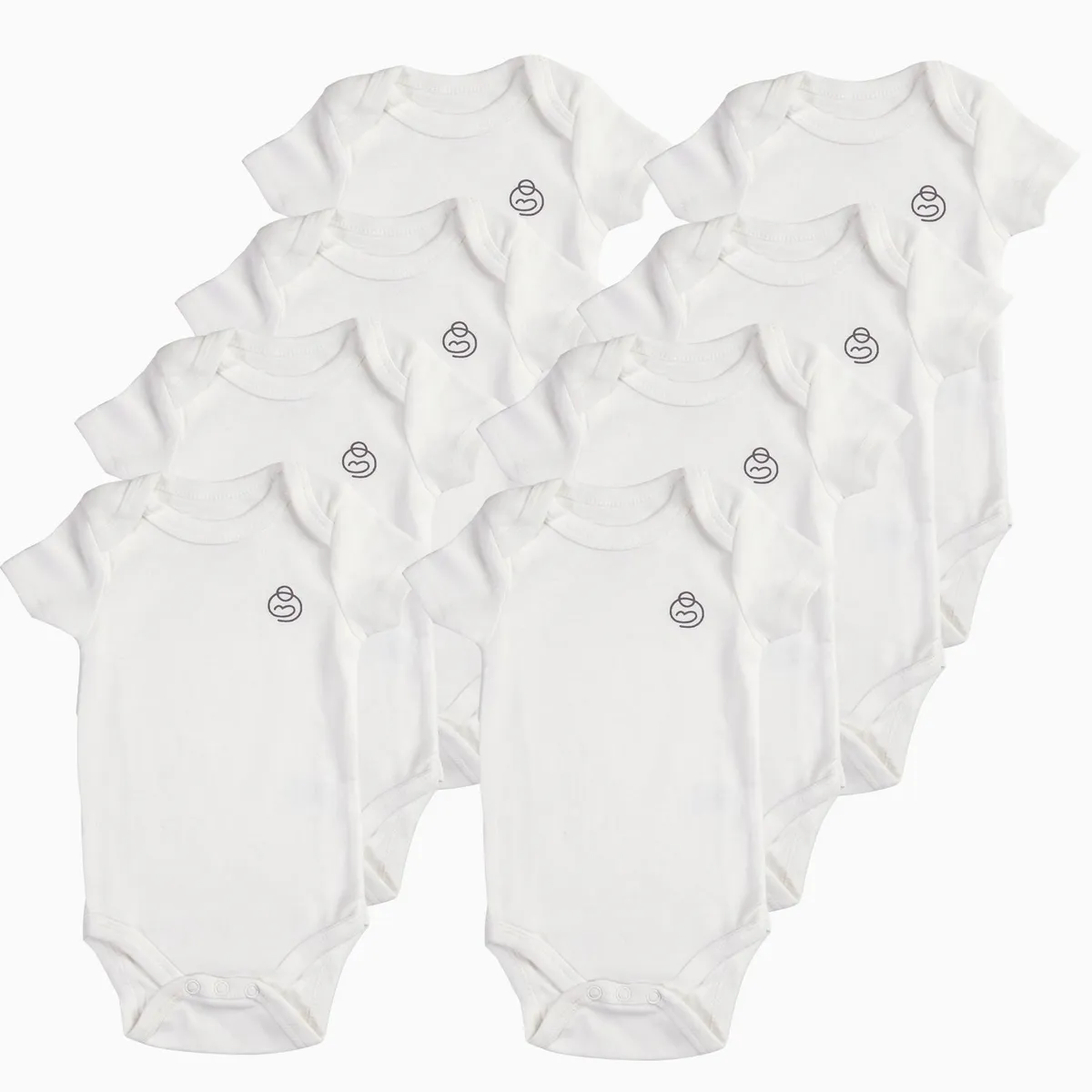 BEBESIT - Pack de 8 Bodys Manga Corta 0-3M