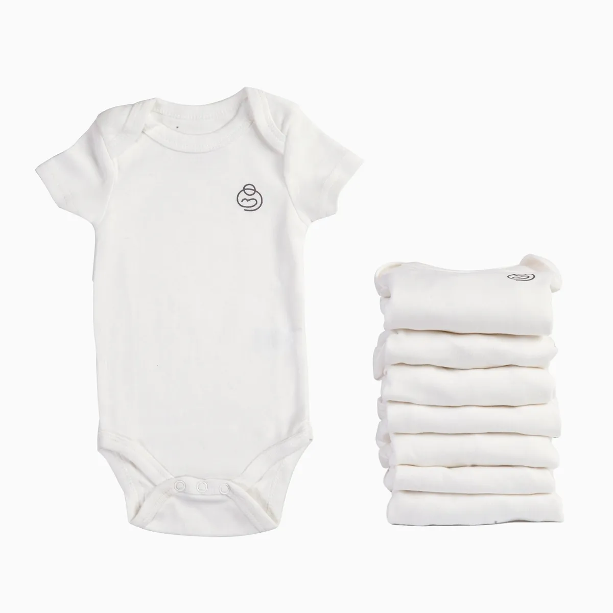 BEBESIT - Pack de 8 Bodys Manga Corta 0-3M