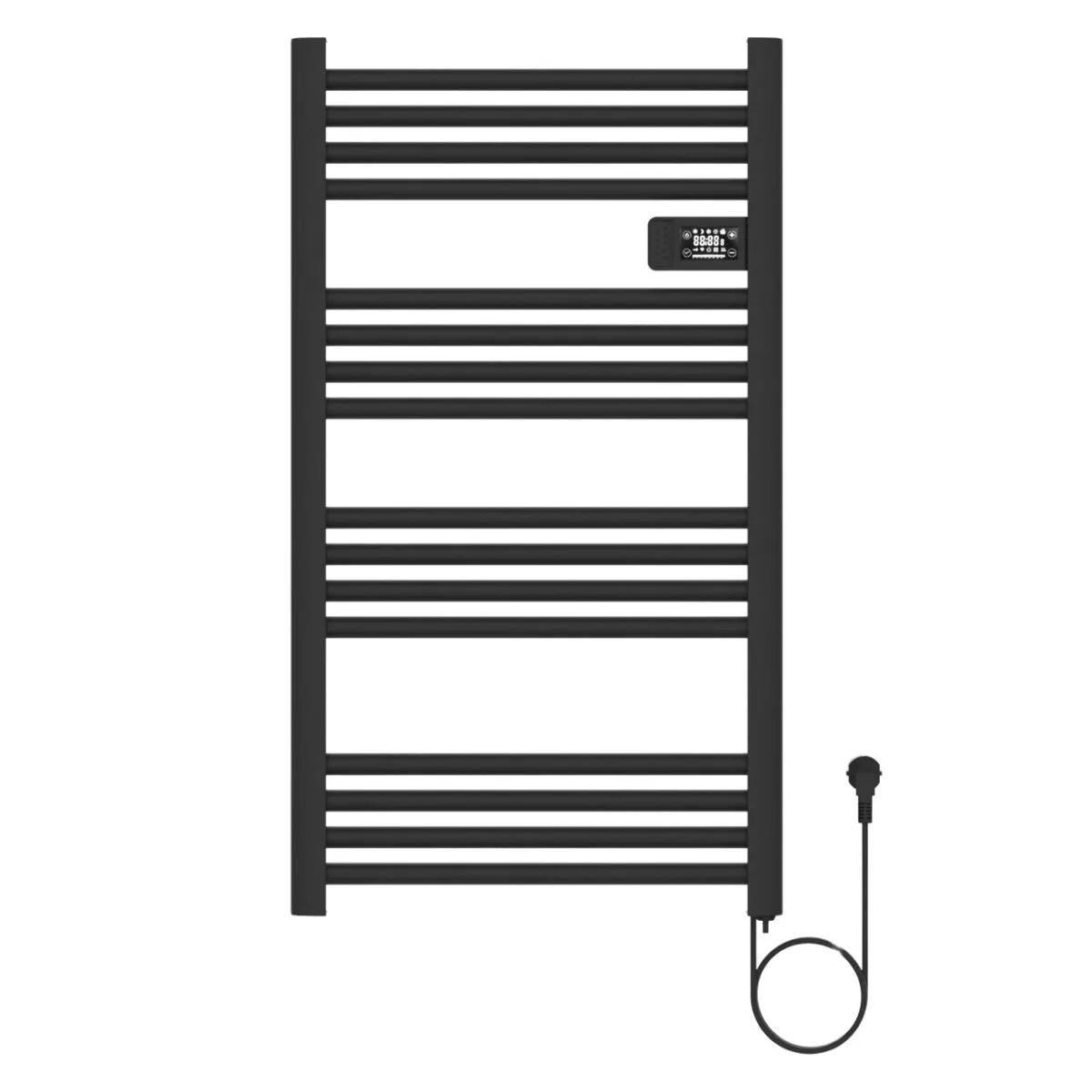 VERKEN - Secador de Toallas para Baño - Calentador Toallero Eléctrico Mural - Negro