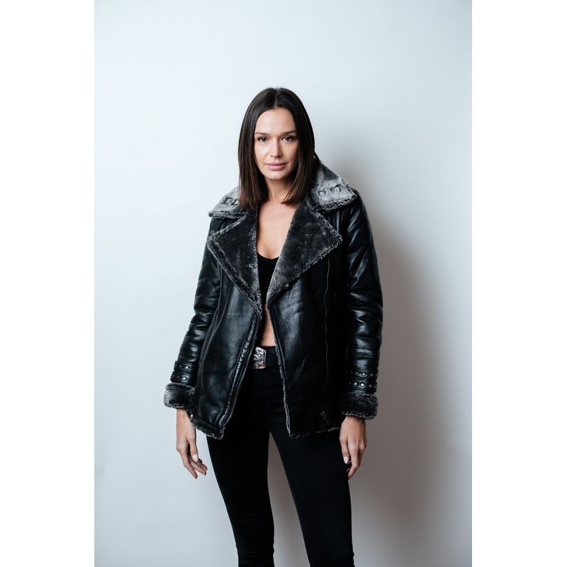BOR - Chaqueta Chiporro Cuero Negro