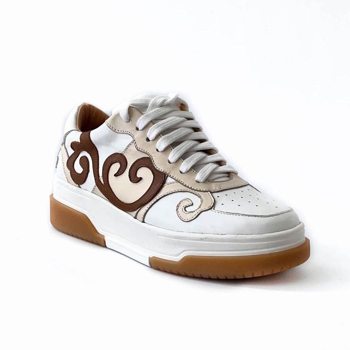 VANESSA GIL - ZAPATILLA DE CUERO MANDI BLANCA