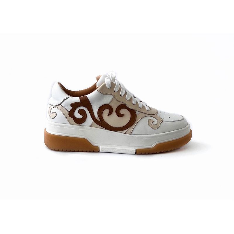 VANESSA GIL - ZAPATILLA DE CUERO MANDI BLANCA
