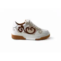 VANESSA GIL - ZAPATILLA DE CUERO MANDI BLANCA
