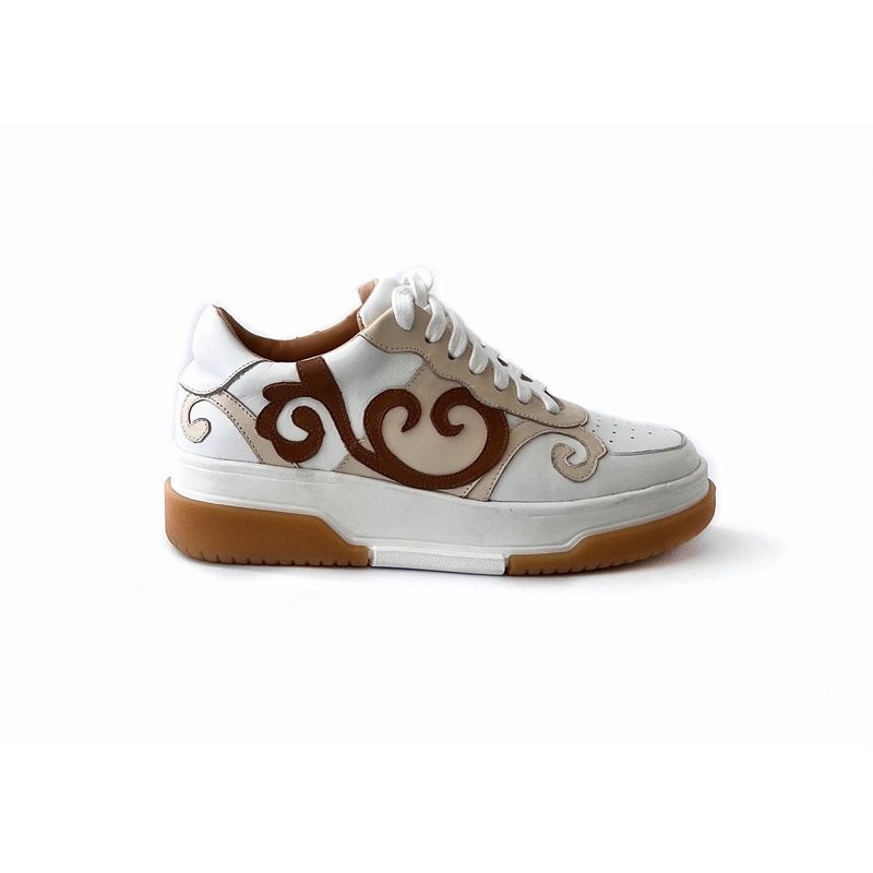 VANESSA GIL - ZAPATILLA DE CUERO MANDI BLANCA