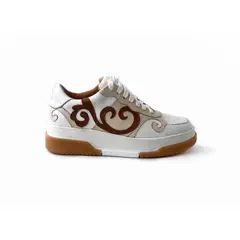 VANESSA GIL - ZAPATILLA DE CUERO MANDI BLANCA