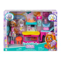 ENCHANTIMALS - Muñeca veterinaria oficina del doctor HLH22