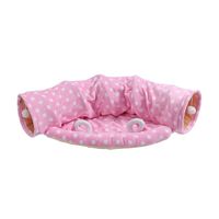 Cama Túnel Para Gatos Rosado.