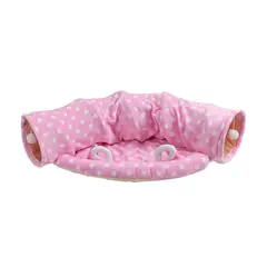 GENERICO - Cama Túnel Para Gatos Rosado.