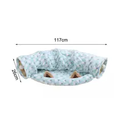 GENERICO - Cama Túnel Para Gatos Celeste.
