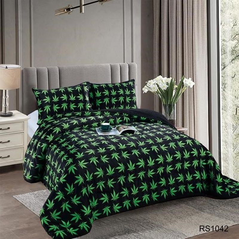 GENERICO - Cobertor de Invierno Plush con chiporro 1.5 plazas hombre