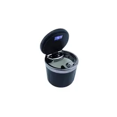 OEM - CENICERO PARA AUTO PORTATIL CON LUZ LED PORTA MONEDA