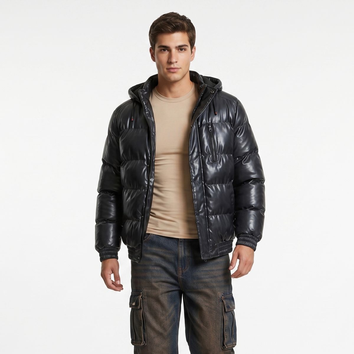 D'JOE - Chaqueta Parca Acolchada Impermeable Hombre
