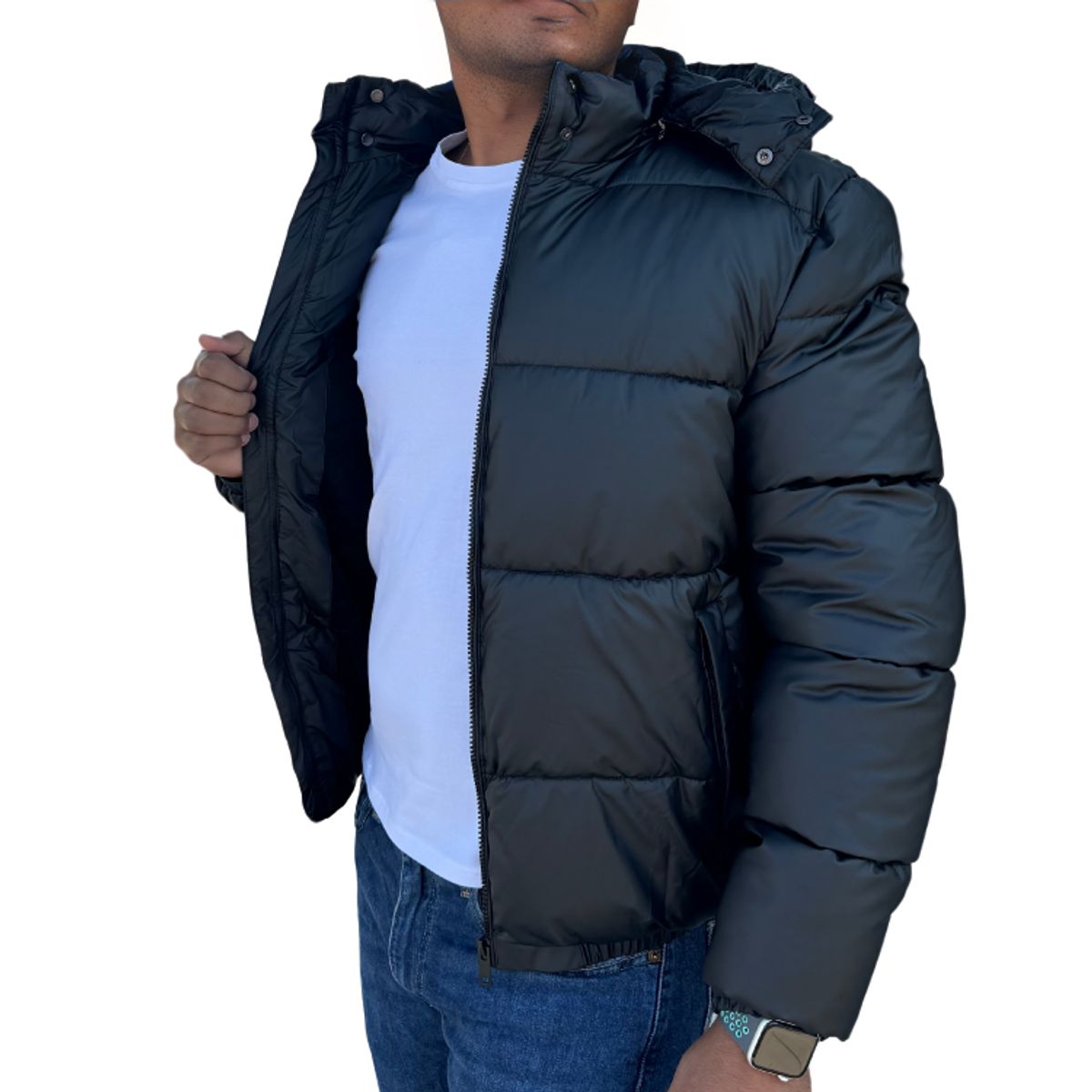 D'JOE - Chaqueta Parca Acolchada Impermeable Hombre