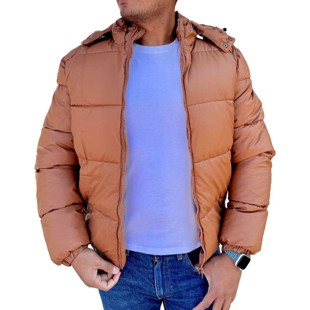 D'JOE - Chaqueta Parca Acolchada Impermeable Hombre