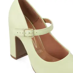 VIZZANO - Zapato Mujer Taco Cuadrado Verde Menta