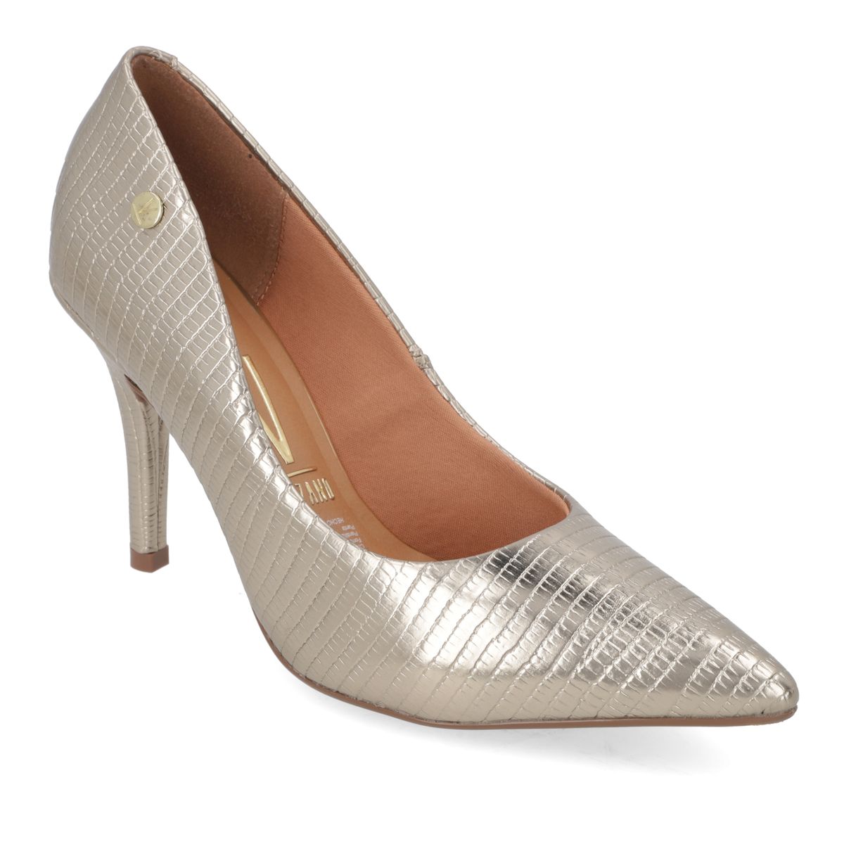 VIZZANO - Zapato Mujer Taco Aguja Stiletto Dorado Vizzano
