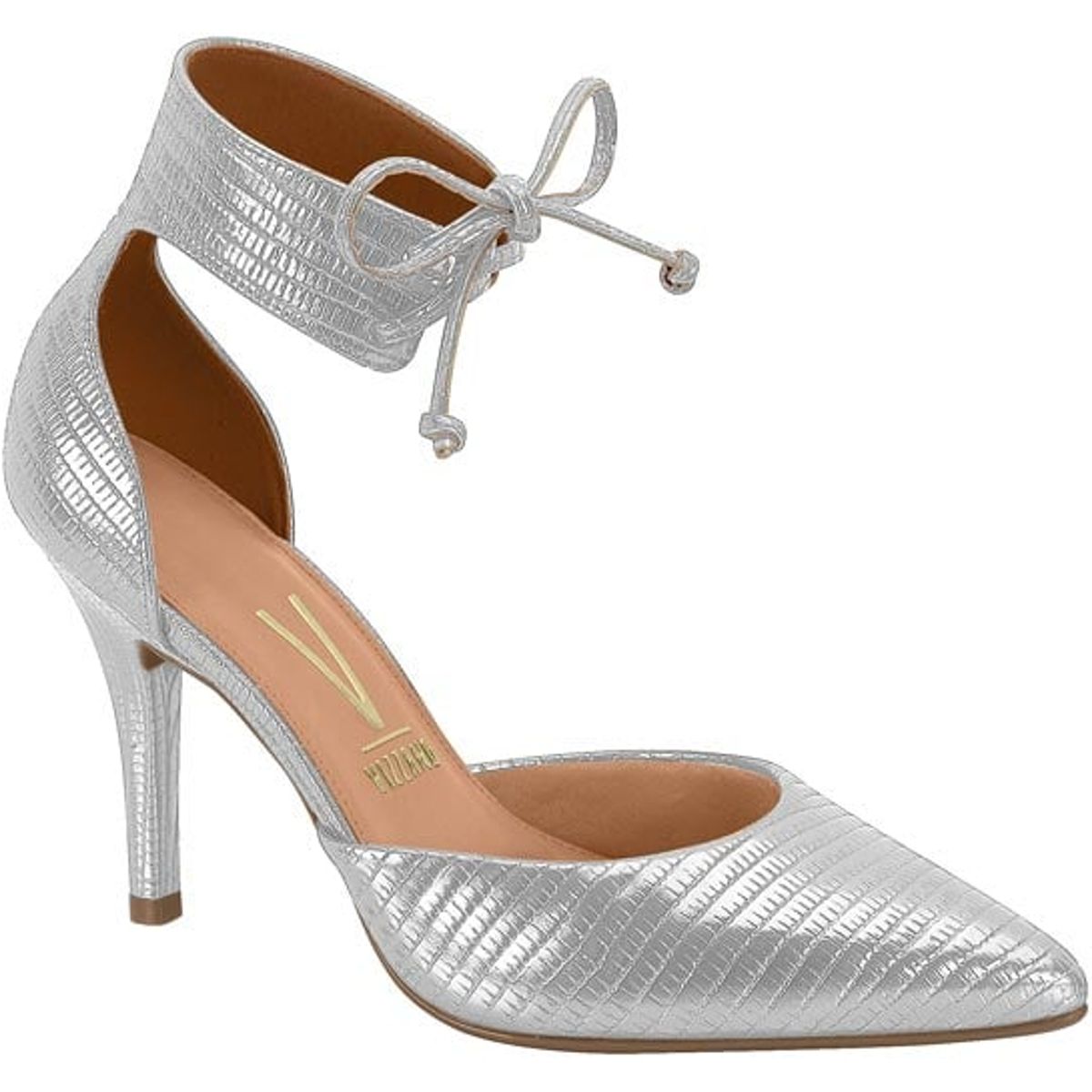 VIZZANO - Zapato Mujer Taco Aguja Stiletto Plateado Vizzano
