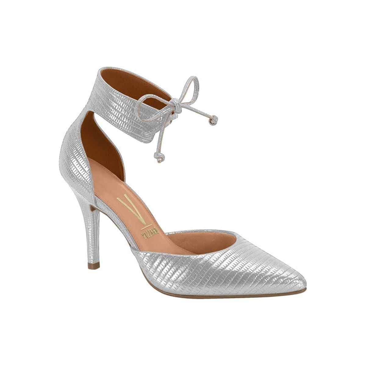 VIZZANO - Zapato Mujer Taco Aguja Stiletto Plateado Vizzano
