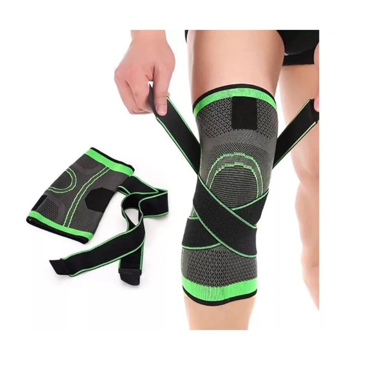 GENERICO - Rodillera Venda Elástica Soporte Compresion Velcro Rodilla XL