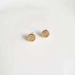 JOYAS VALDES GARCIA - Aros redondos con circones baño oro