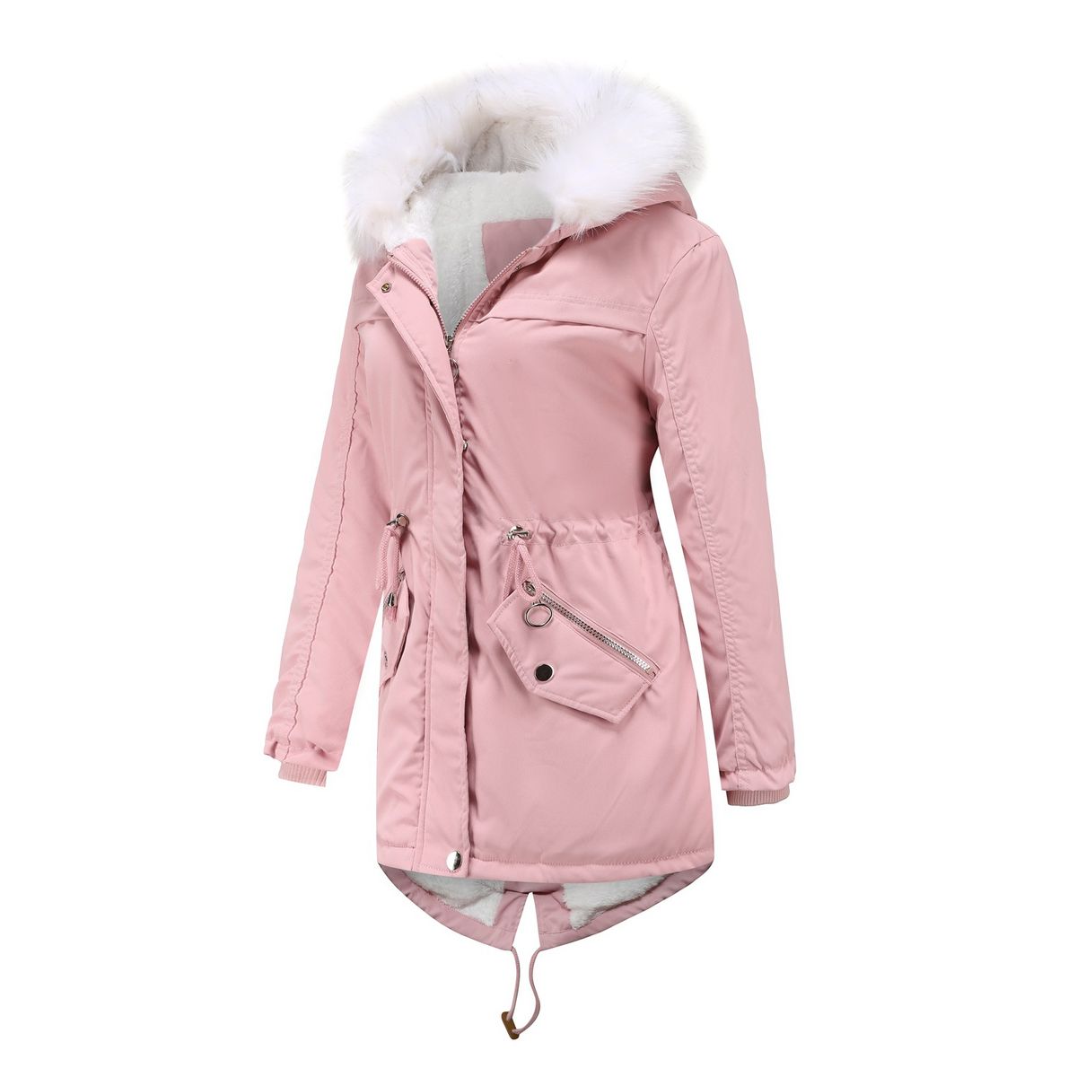 BLWOENS - Chaqueta térmica con capucha para mujeres-Rosa