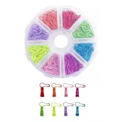 GENERICO - Set De 320 Alfileres De Gancho Metalicos De Colores Con Caja