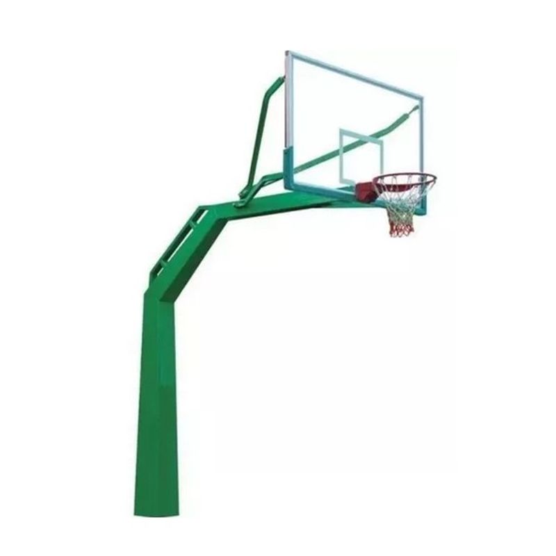 NORDIK - Torre de Basketball Fija Acero con Tablero Vidrio Templado Profesional