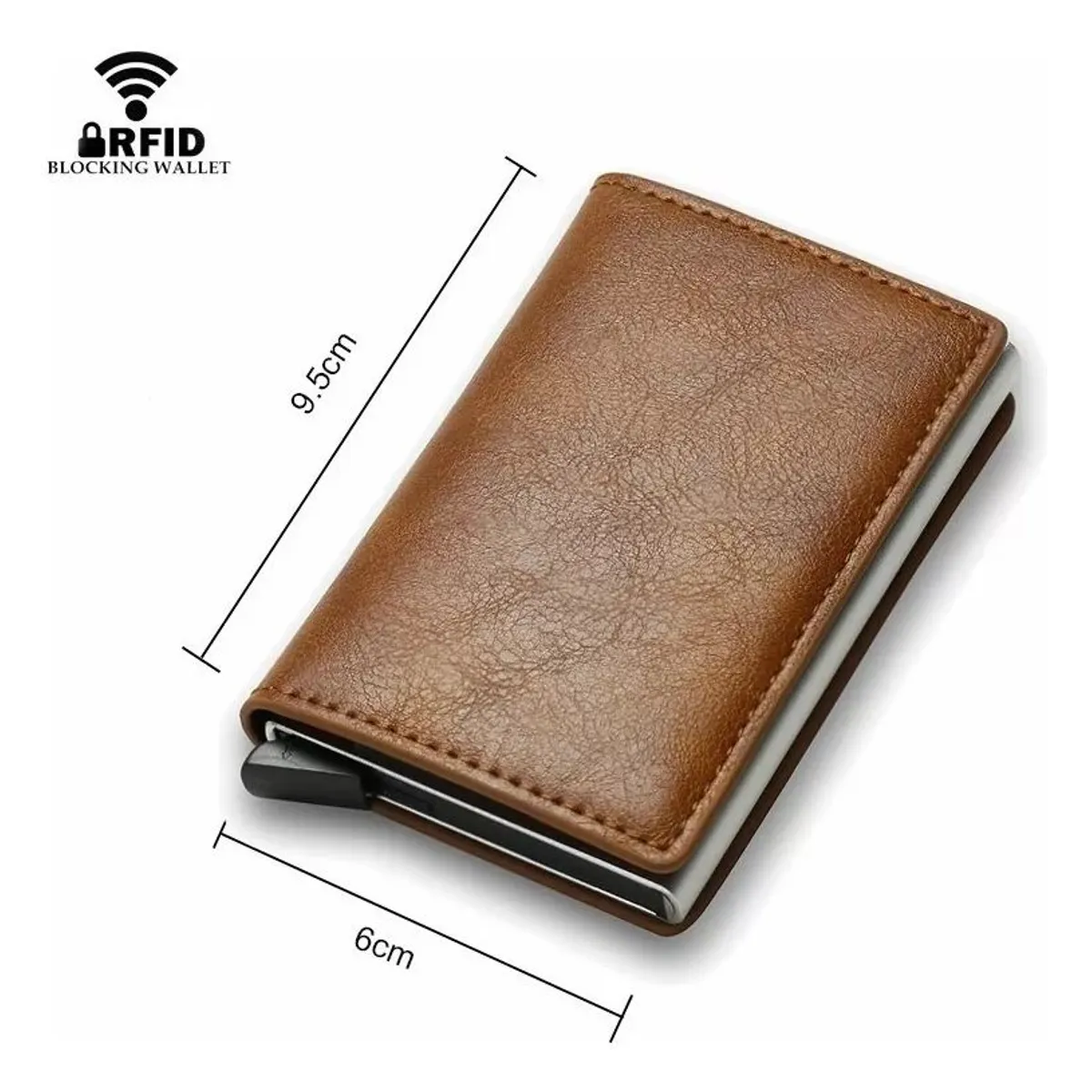 KUANGYE - Billetera Porta Tarjetas Con Proteccion Anti Robo Rfid