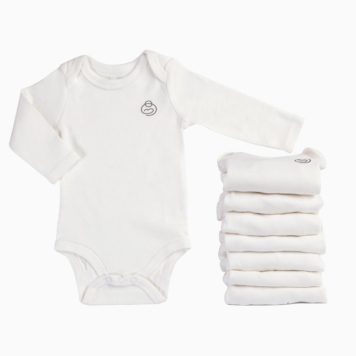BEBESIT - Pack de 8 Bodys Manga Larga 6-9M