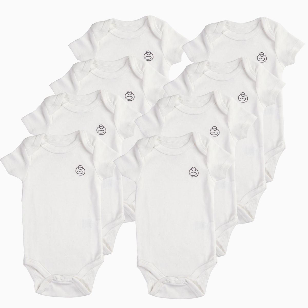 BEBESIT - Pack de 8 Bodys Manga Corta 6-9M