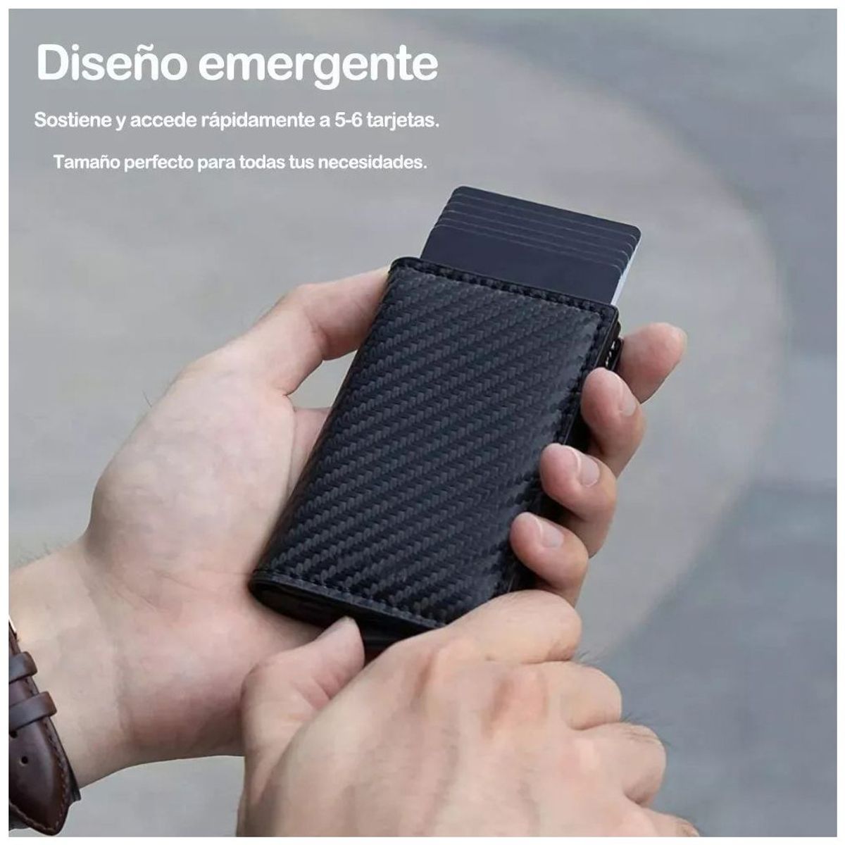 KUANGYE - Billetera Porta Tarjetas Con Proteccion Anti Robo Rfid