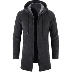 TIOZONEY - Gabardina para hombres - Gris