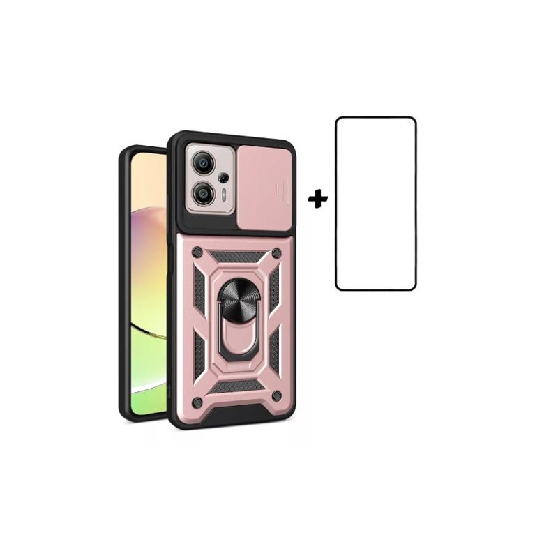 GENERICO - Carcasa Antishock Para Motorola G13 Rosa + Lamina Pantalla