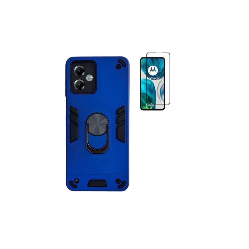GENERICO - Carcasa Antishock Para Motorola G14 Azul + Lamina Pantalla