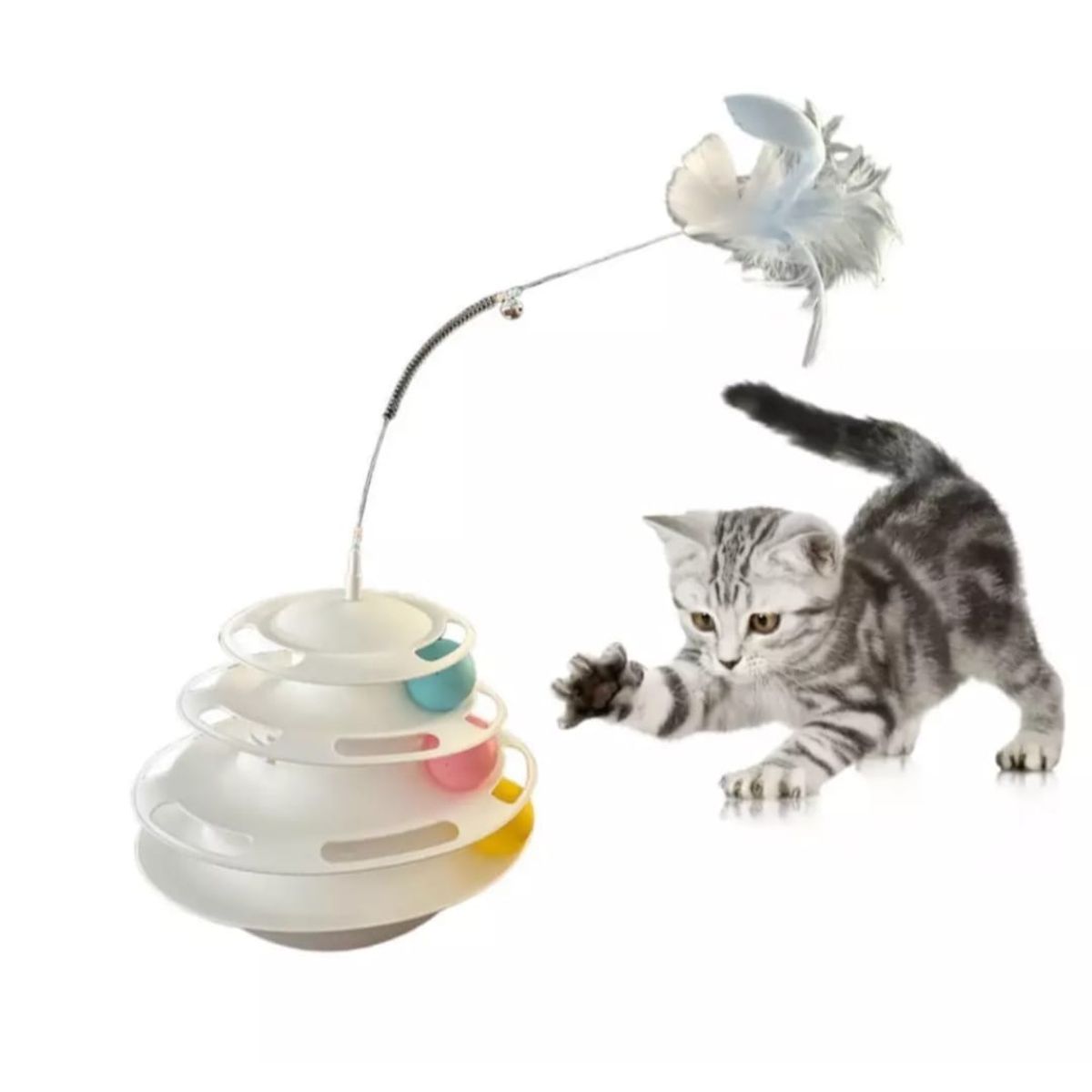 GENERICO - Juguete Para Gatos Anti-ansiedad 3 Niveles