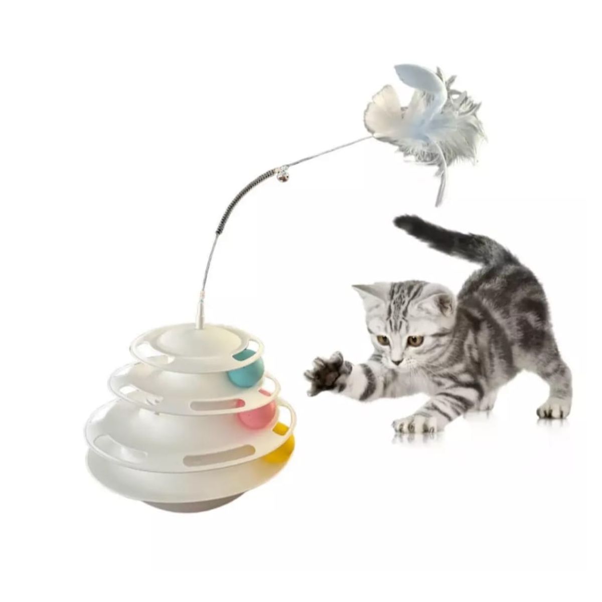 GENERICO - Juguete Para Gatos Anti-ansiedad 3 Niveles